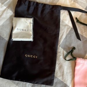 Gucci sunglass bag and duster